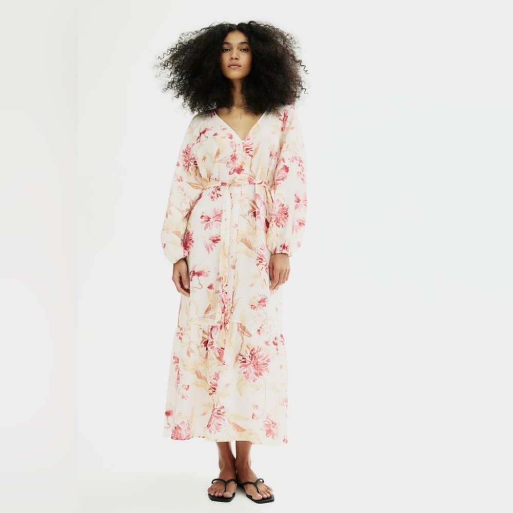 Tie crepe dress